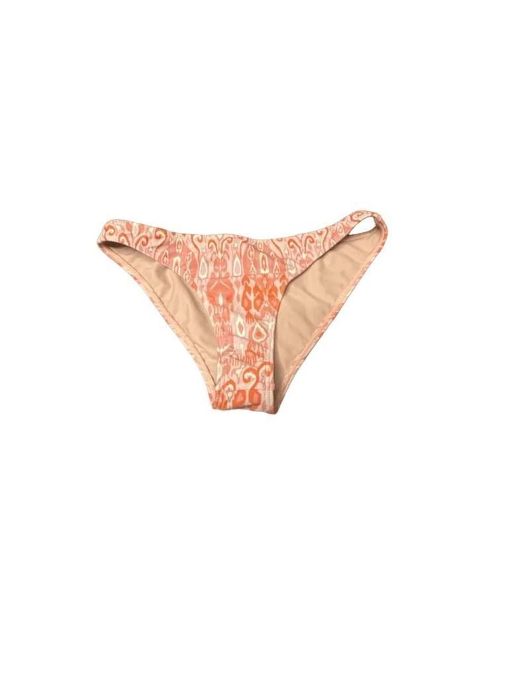 Sisstrevolution Orange and Pink Patterned Bikini Bottom Size S NWT Med coverage